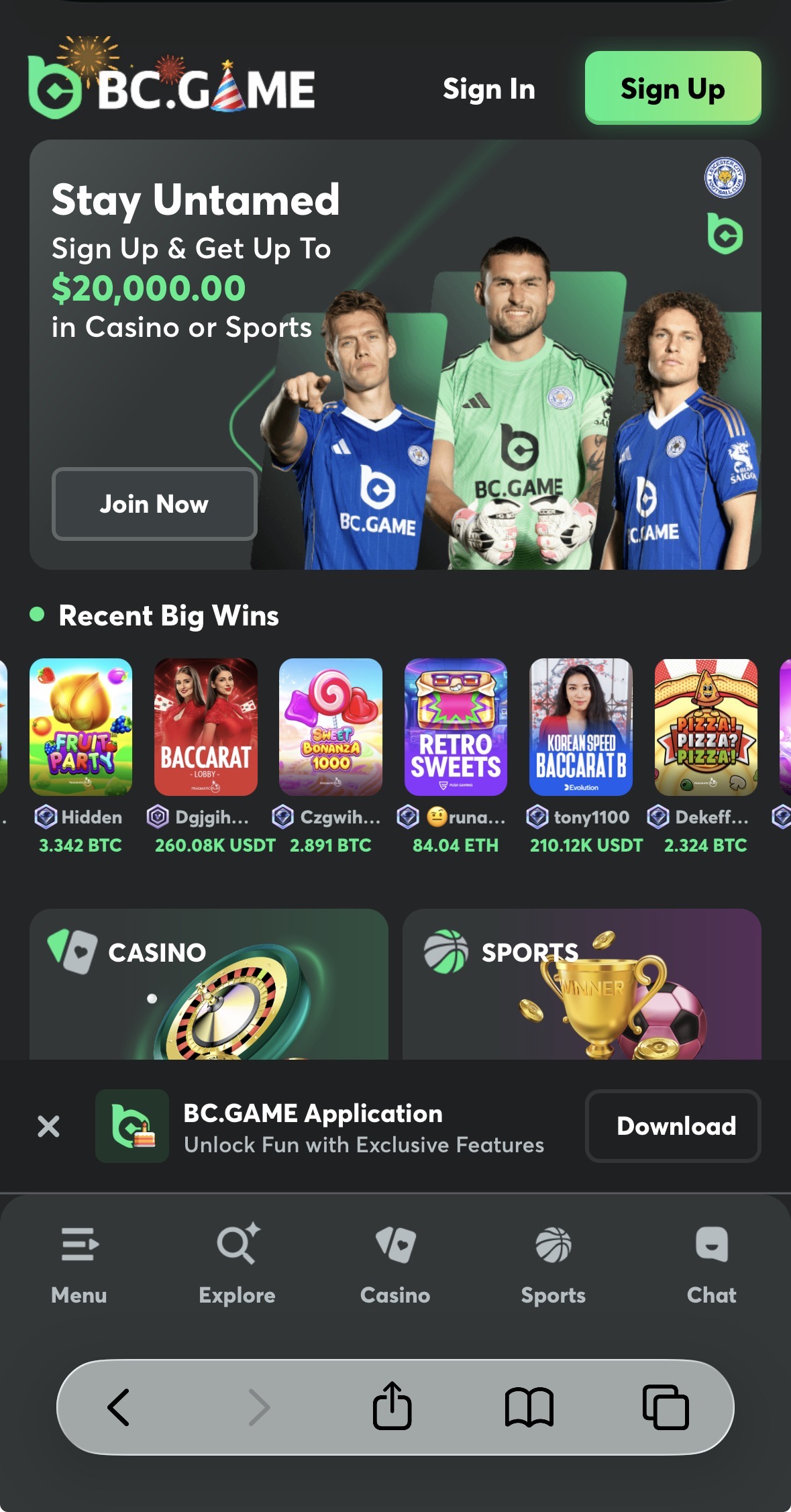 BC.Game Casino ohne identifizierung